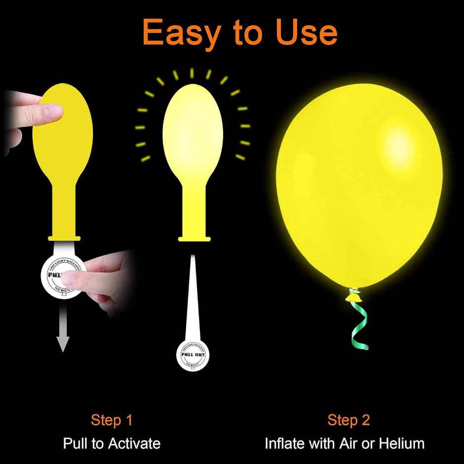 Party Propz Led Balloons Multicolour - Pack Of 5