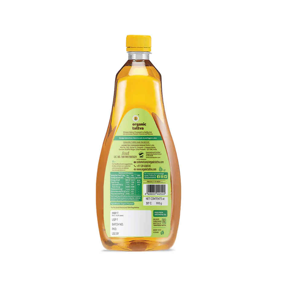 Organic Tattva Mustard (Sarson) Cold Pressed Oil | Healthy Cooking Oil