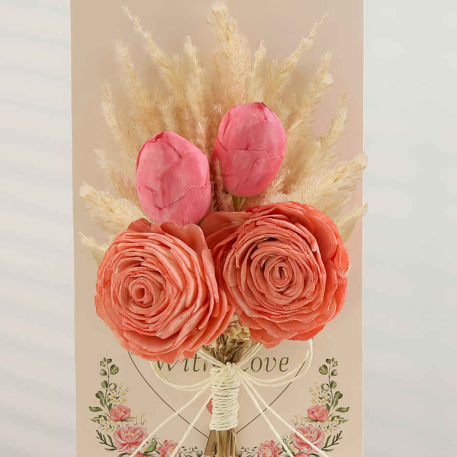 Rustic Dry Flower Bouquet Greeting Card | FNP