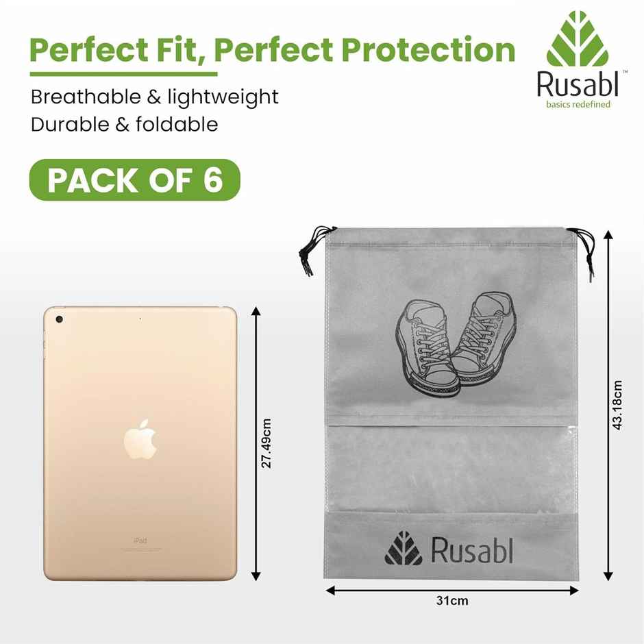 Rusabl Non-woven Shoe Bag - Grey