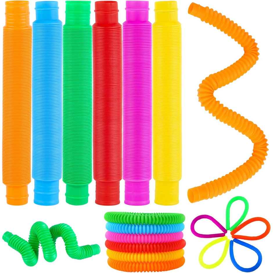 Toyshine 12 Pop Tubes Toy For Kids and Adults For Stress and Anxiety Relief