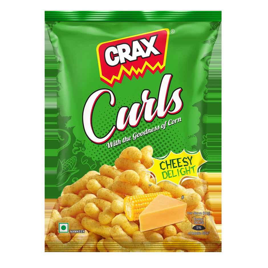 Crax Curls Cheese Delight Corn Puffs Snacks