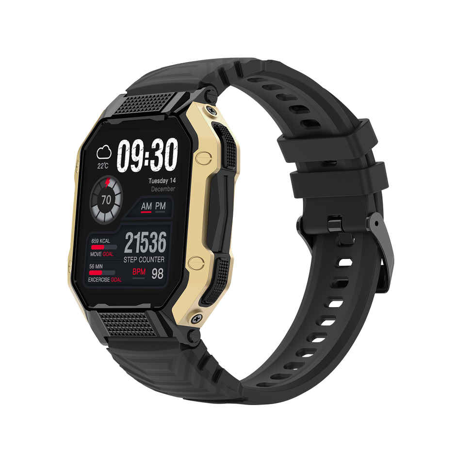 Fire-Boltt Shark Smartwatch | 1.82" Display | BT Calling - Gold Black