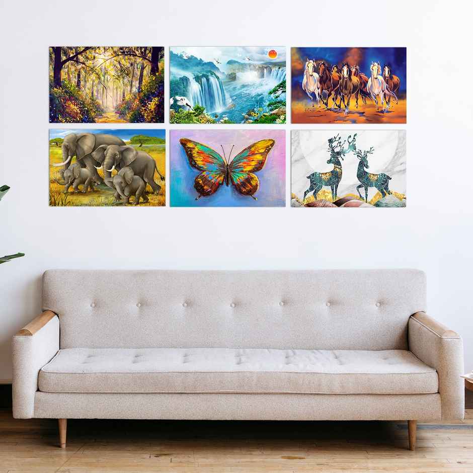 Paper Plane Design Vaastu Wall Poster | Set Of 6 | Size 12 x 18 Inch | D21