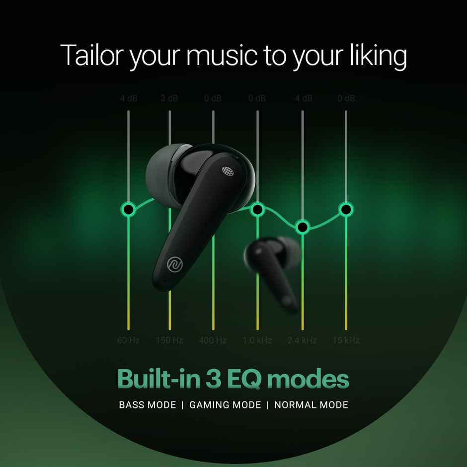 Noise Buds VS404 TWS Earbuds with 50 Hours Playtime, ENC with Quad Mic, 3 EQ modes Bluetooth - Jet Black