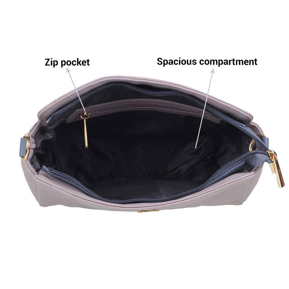 Metro Women's Textured PU 2.5 L Sling Bag | Purple and Blue - One Size