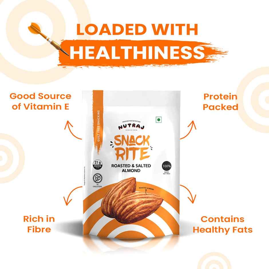 Nutraj Snackrite Roasted & Salted Almond/Badam