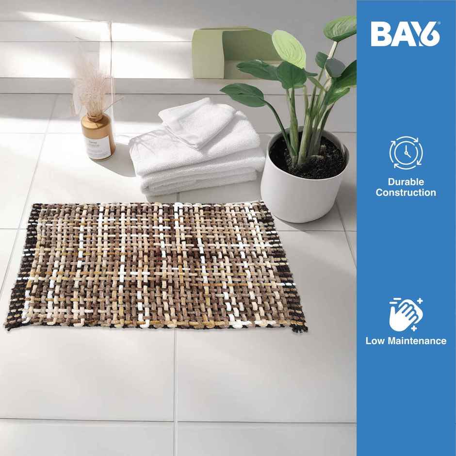 BAY6 Microfibre Weave Doormat - Brown - 40 x 60 cm