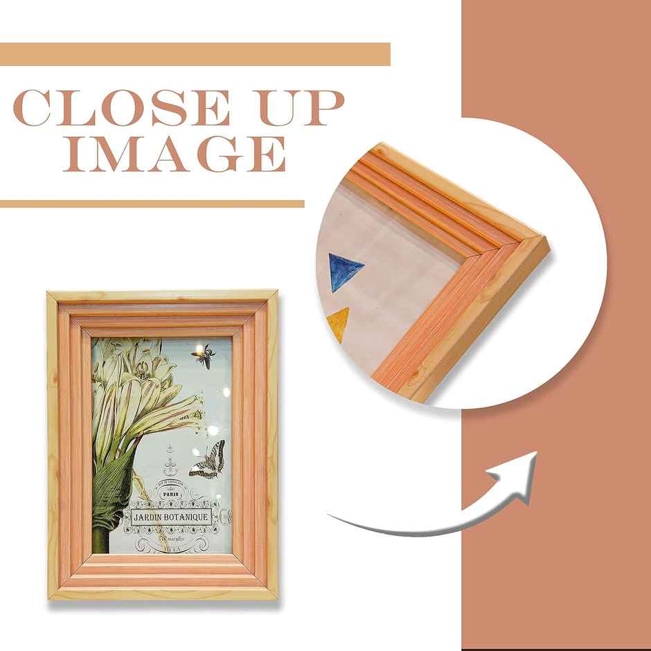 Art Street Premium 3D Table Top Photo Frame | Designer Picture Frames | Pink | Size 5 x 7 inch