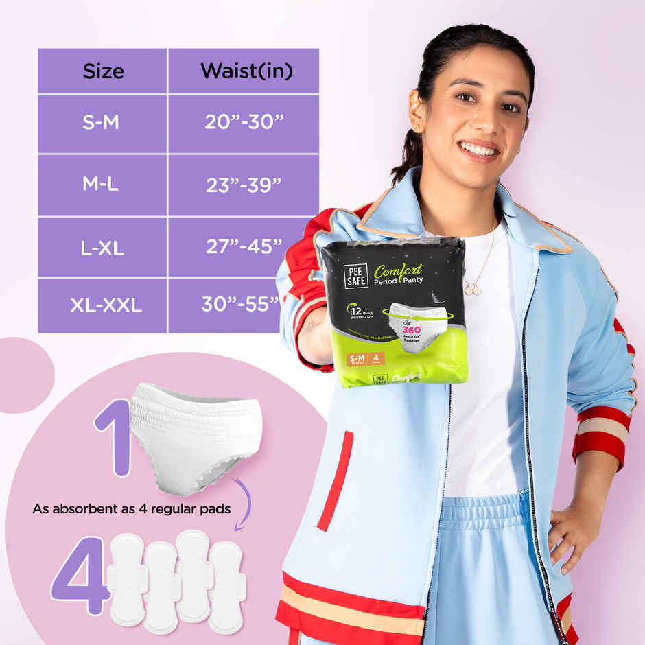 Pee Safe Comfort Period Panty (S-M)