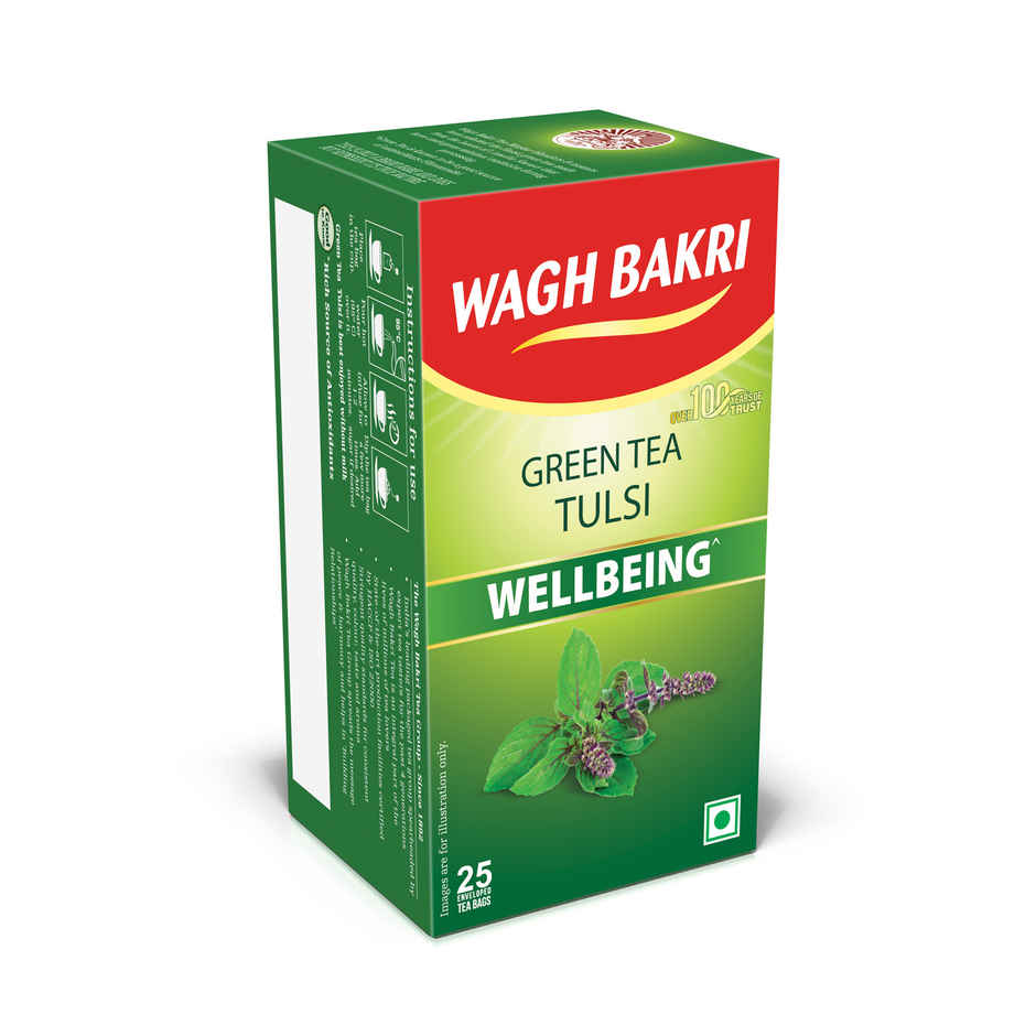 Wagh Bakri Tulsi Basil Green Tea