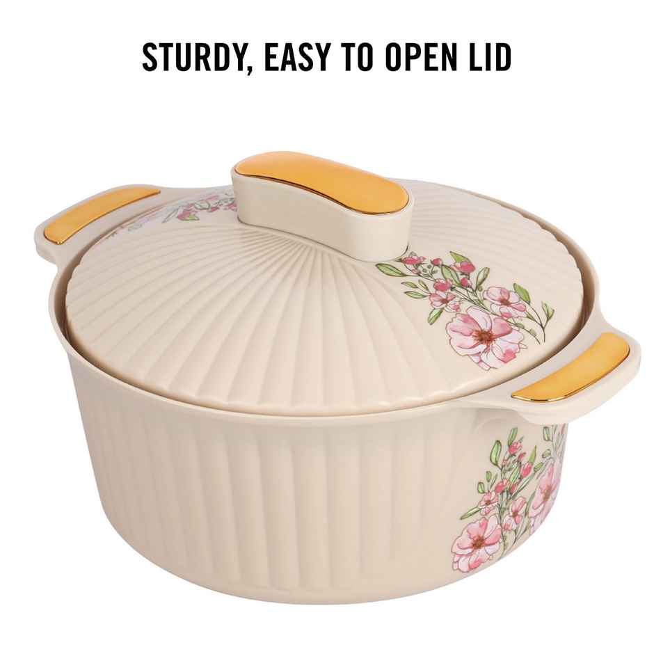 Cello Sonet Insulated Inner Steel Casserole For Roti Hot Box Hot Pot Chapati Box Assorted