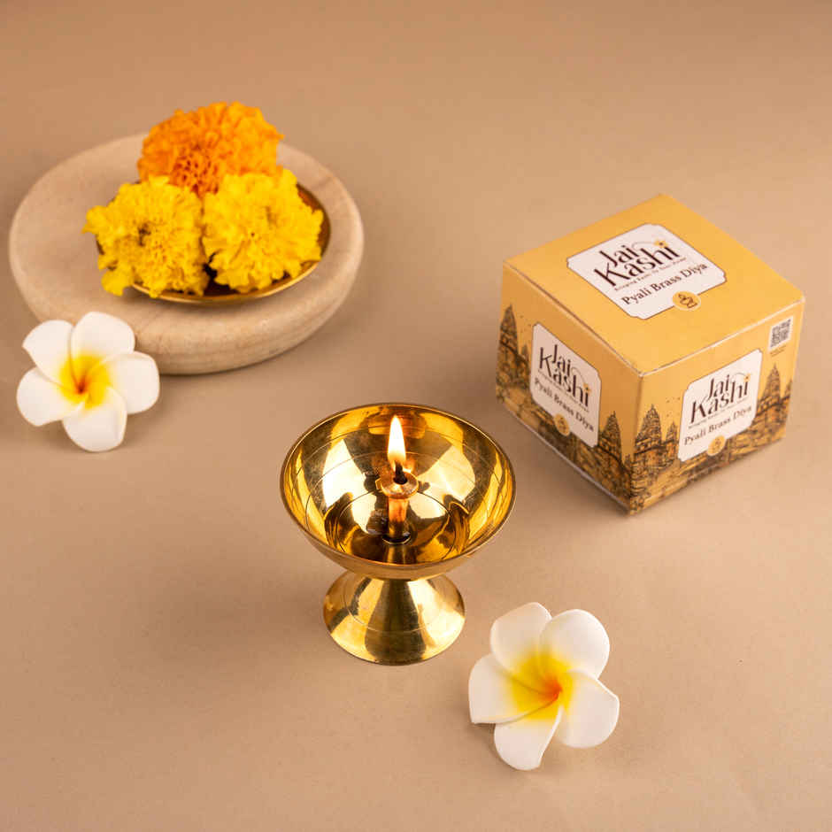 Pyali Brass Diya | Gold | Traditional | Diya-Pooja | Jai Kashi