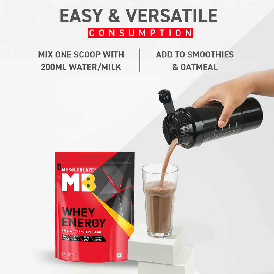 MuscleBlaze Whey Energy Powder - Chocolate