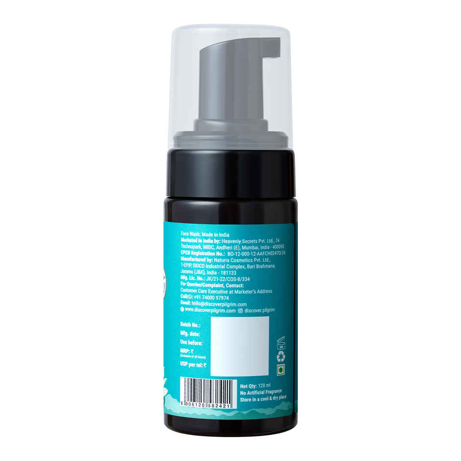 Pilgrim 1.5% Salicylic BHA & 2% Glycolic Acid AHA Foaming Face Wash for Oily & Acne Prone Skin, Unisex