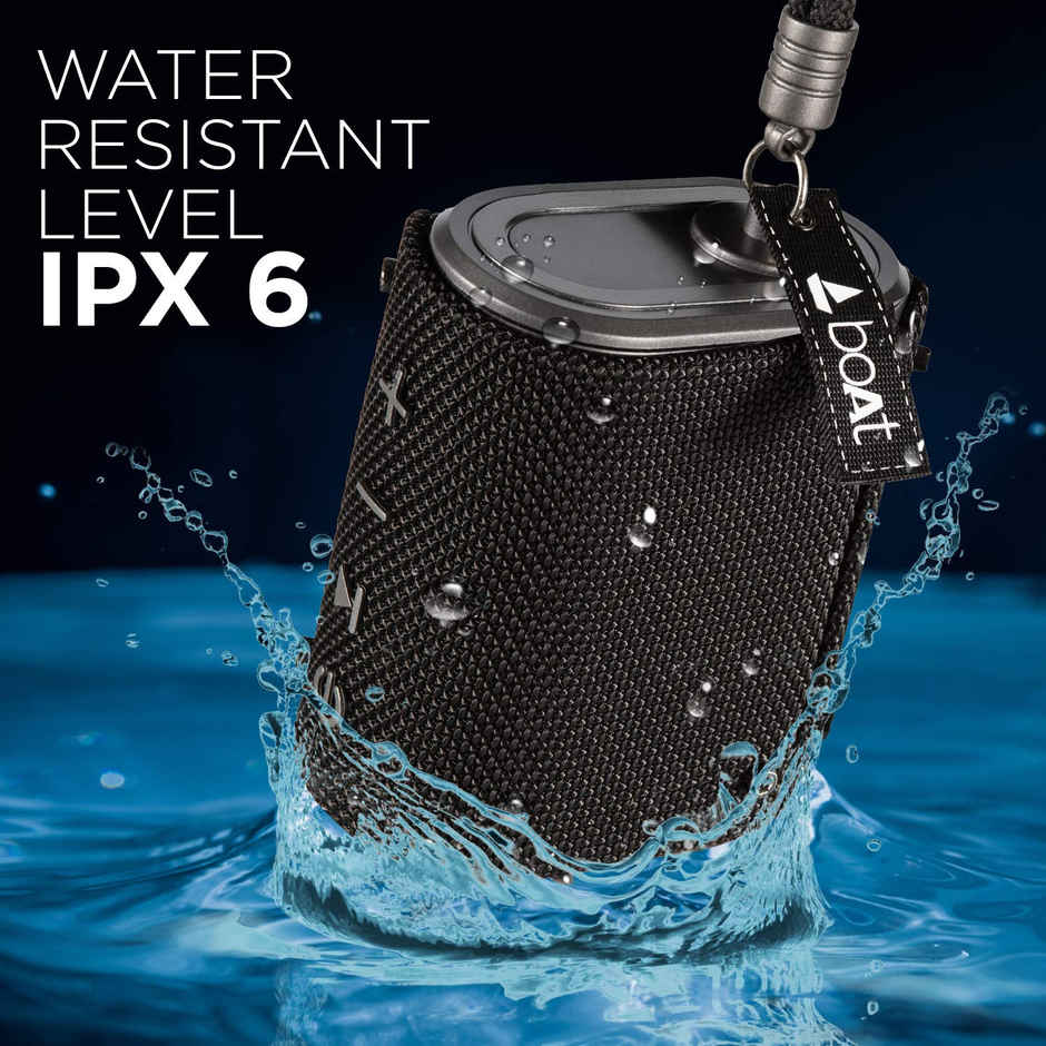 boAt Stone Grenade BT Speaker w/ 5W Sound | 7H Playtime & IPX6 Water Resistance | Charcoal Black