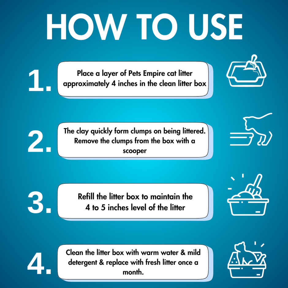 Pets Empire Natural Scoopable Bentonite Ball Cat litter , Baby Powder Scent