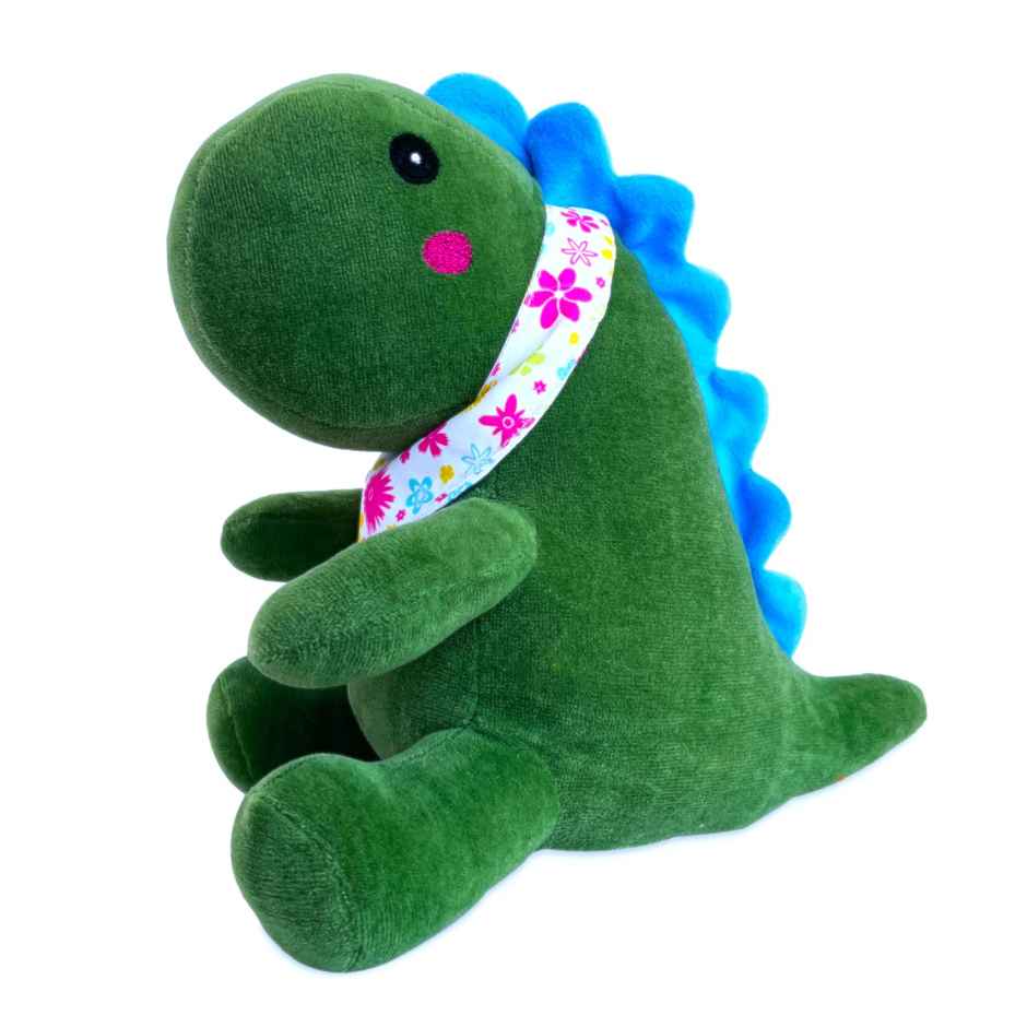 Webby Plush Cute Sitting Dinosaur Stuffed Soft Toys for Kids | 25 cm | Green