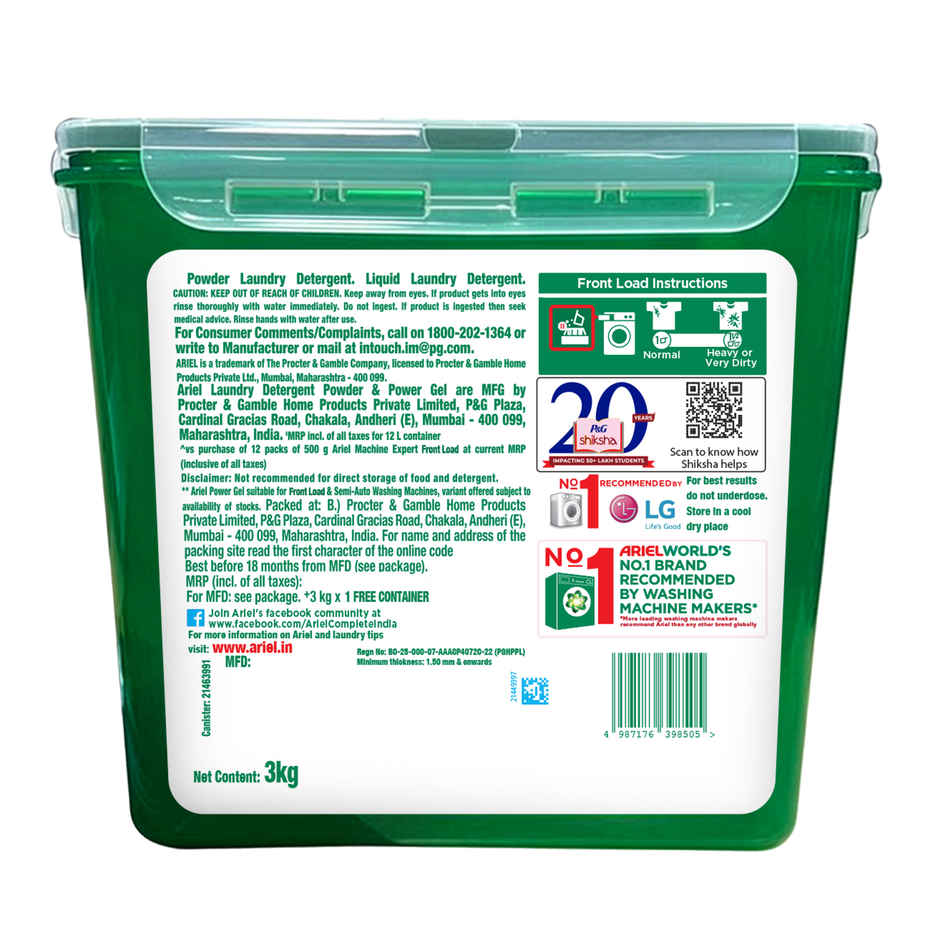 Ariel Machine Expert Detergent Powder Front Load Cannister Free | For Washing Machine