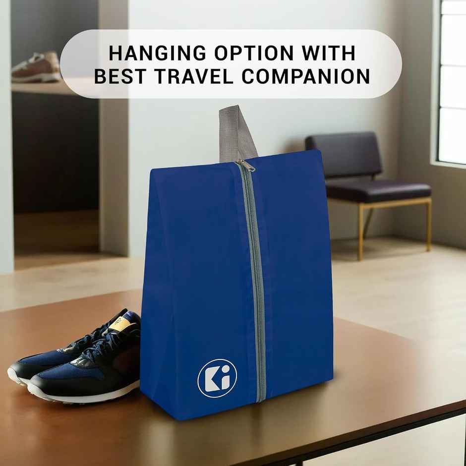 Kuber Industries Parachute Travel Shoe Organizer|Pack of 6|Royal Blue