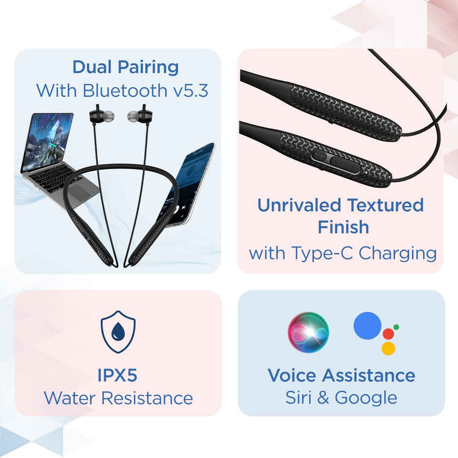 boAt Rockerz 255 Max Bt Neckband W - 60H Playtime Eq Modes Power Magnetic Earbuds Stunning Black