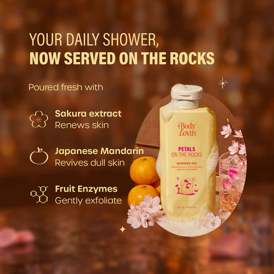 Plum BodyLovin Petals On The Rocks Shower Gel