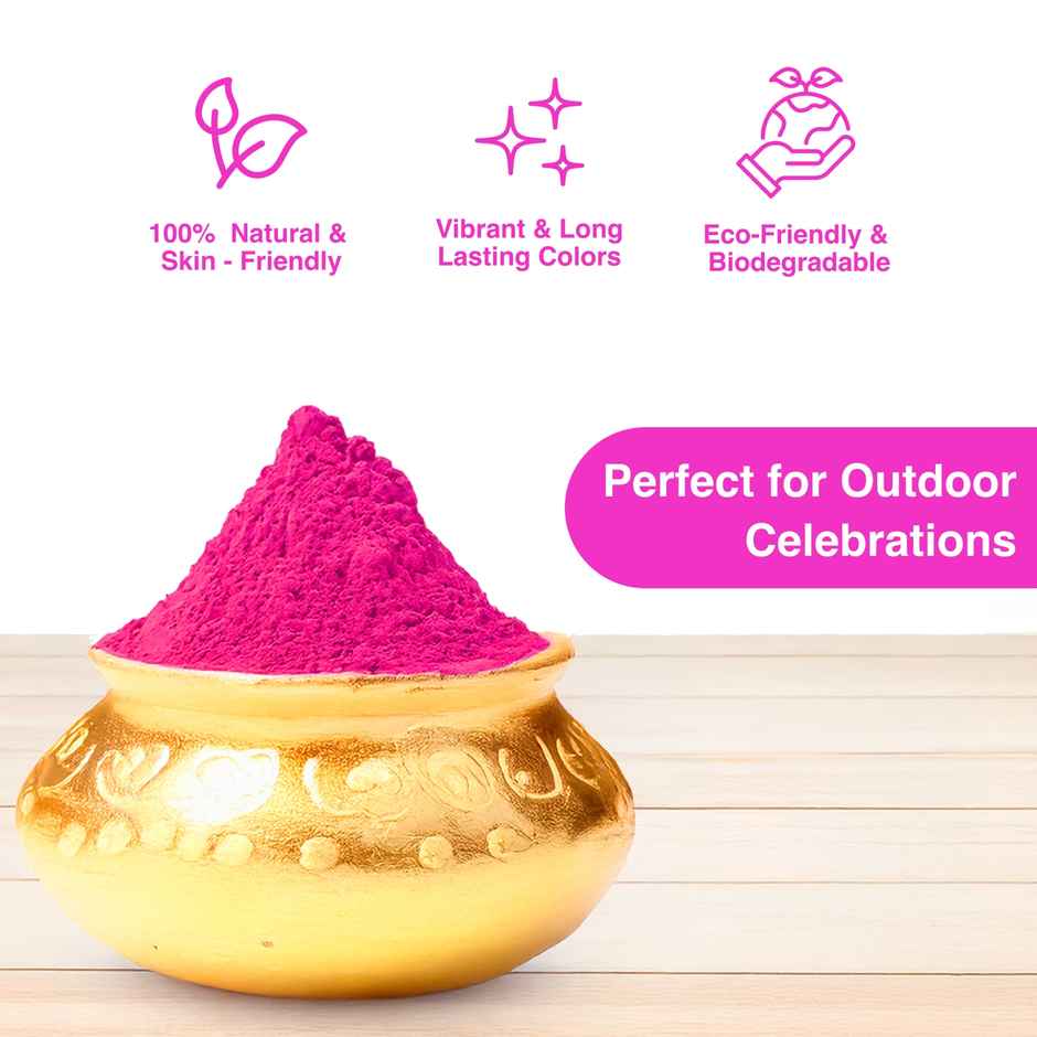 Fruit Premium Gulal | Neon Pink | 100 g | Star Combo