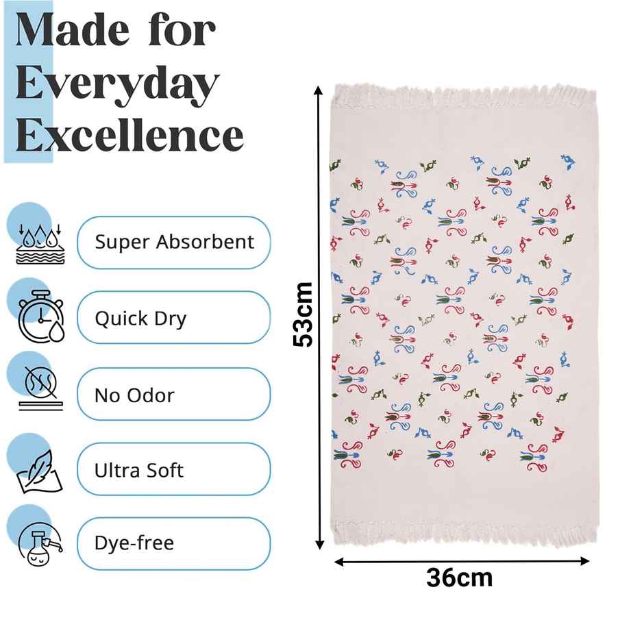 Kuber Soft Cotton Face Towels Pack of 6 | Travel Gym Napkins | Assorted