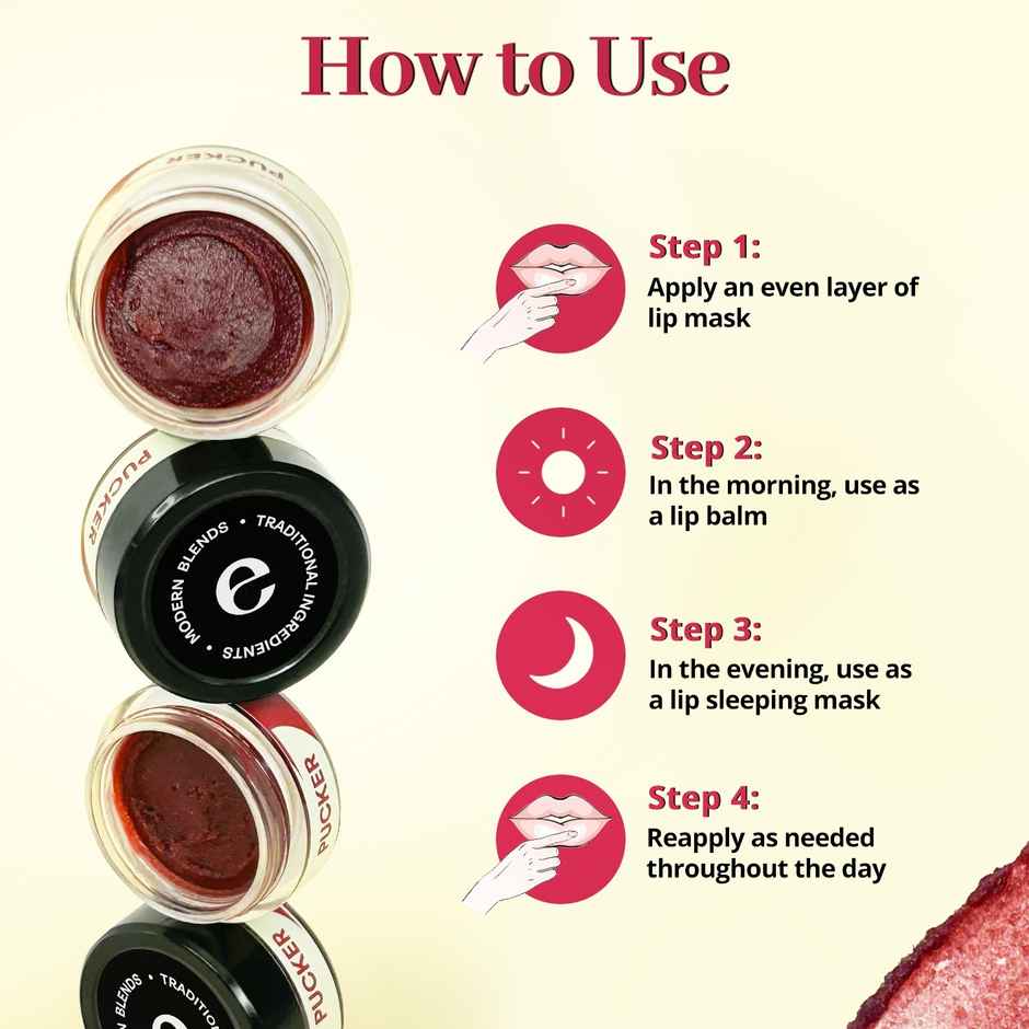 ENN Beauty Pucker Hydrating Lip Balm & Lip Mask for Moisturized |Dark and Pigmented Lips