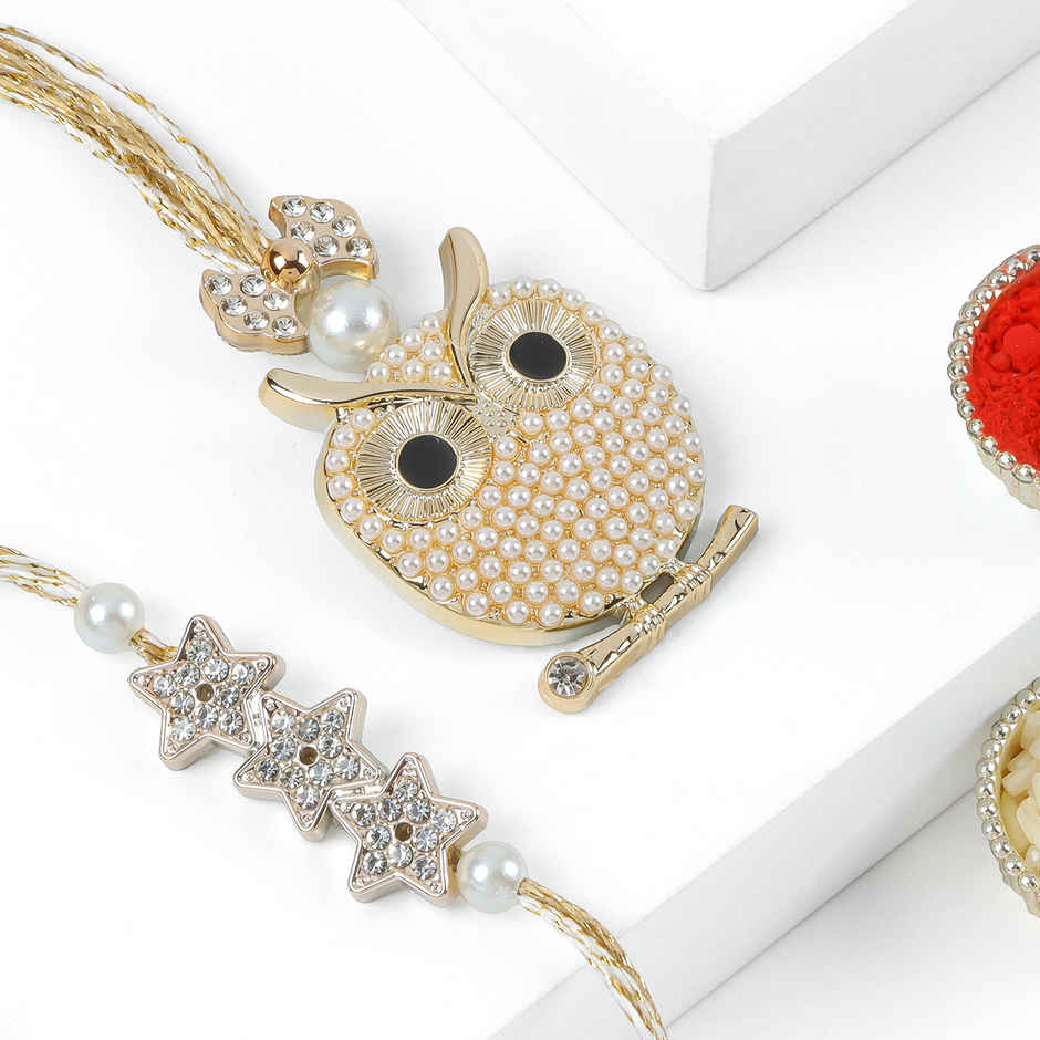 Pearl Luxe Rakhi Combo | FNP