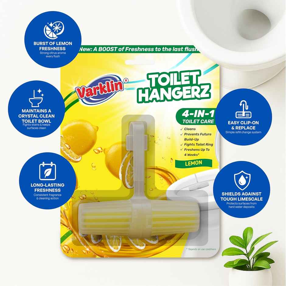 Varklin Toilet Cleaner Rim Hangerz Lemon And Lavender |Pack Of 2