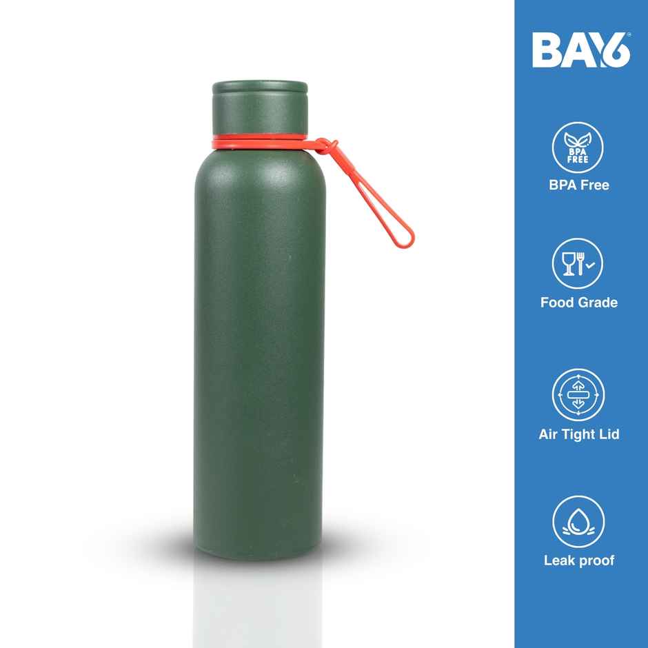 BAY6 Stainless Steel Hot & Cold Thermosteel Vacuum Water Bottle 900ml - Green