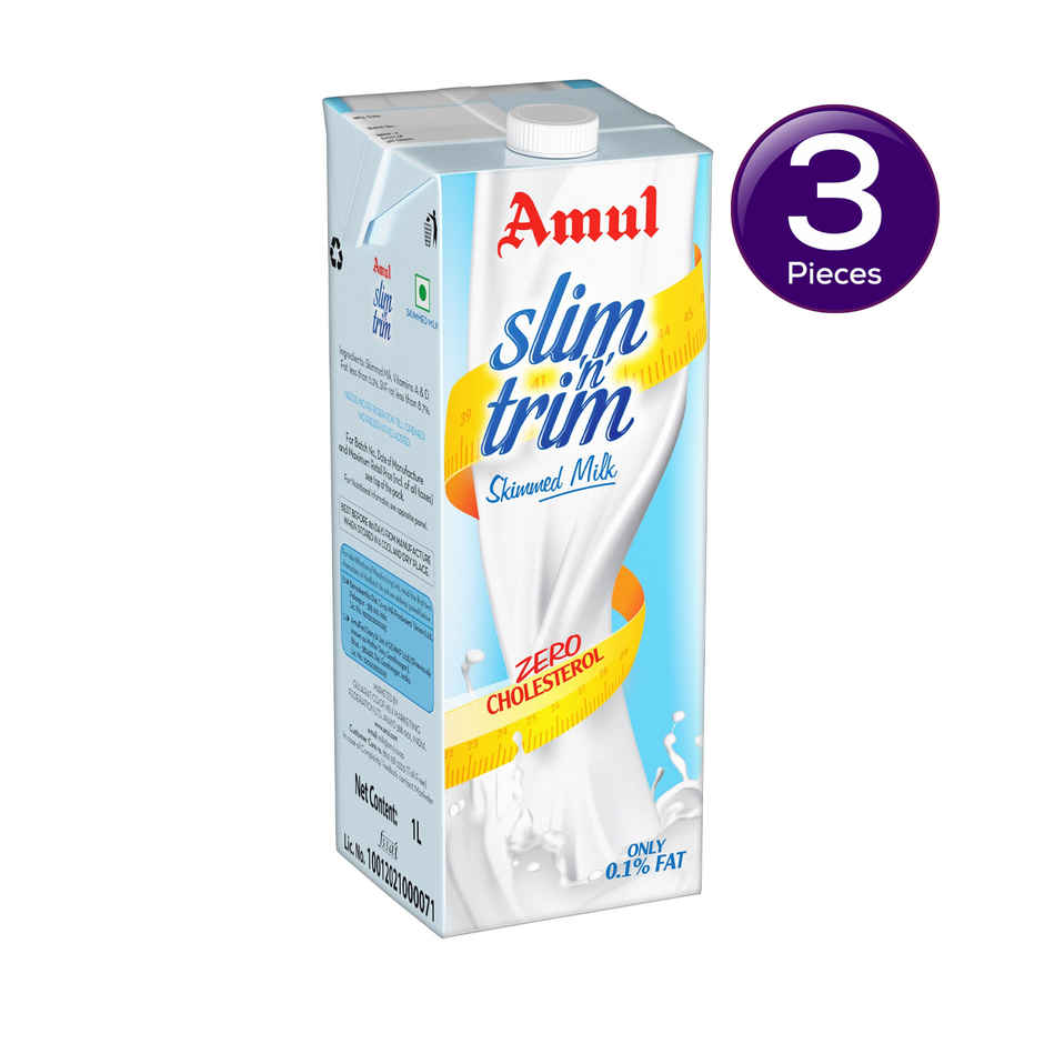 Amul Slim Trim Skimmed Milk (Tetra Pack) Combo