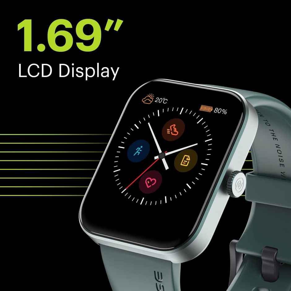 Noise Colorfit Pulse Grand Smartwatch | 1.69" Display | Blood Oxygen Monitor - Jet Black