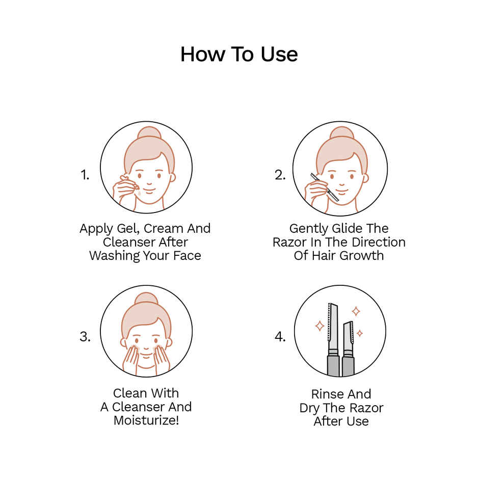 FURR By Pee Safe Dual Head Face Razor | Precise & Safe for All Skin Types