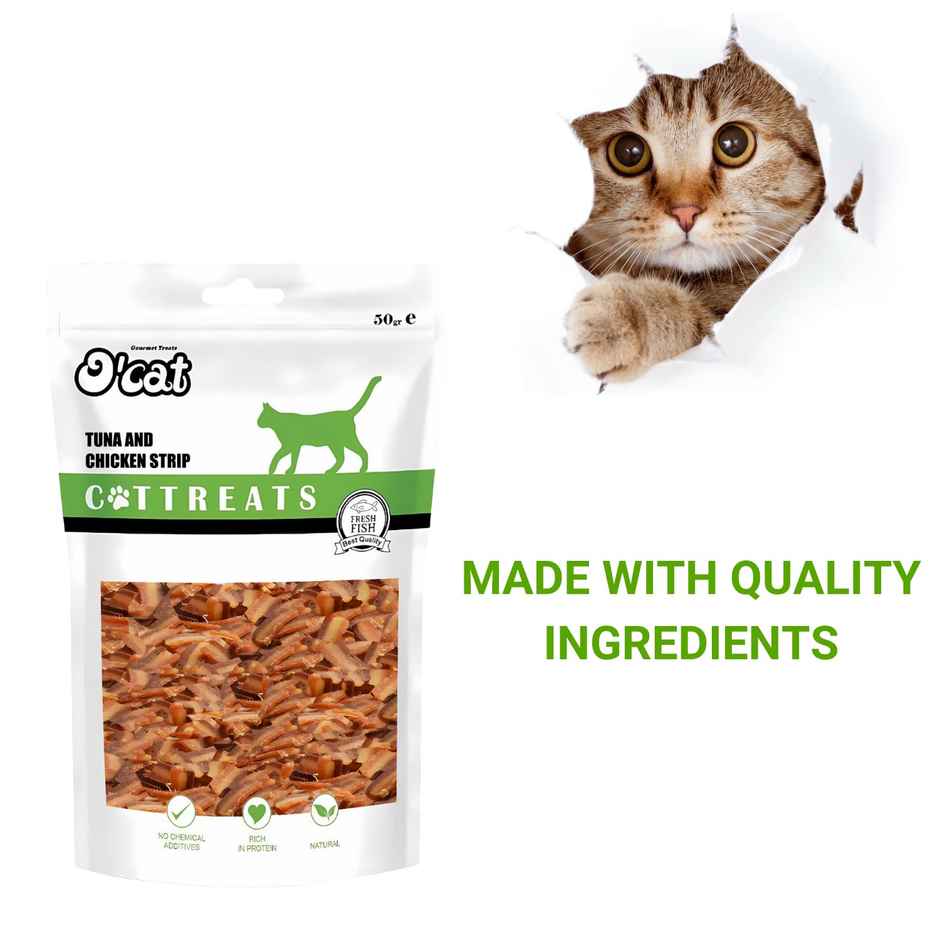 Ocat Snacks Tuna & Chicken Strips | Treat For Cats