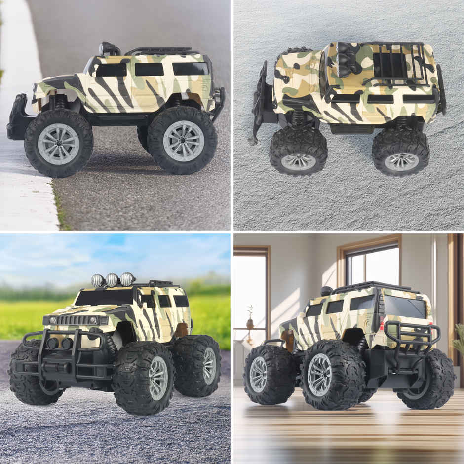 Race N Roll Off Roader Rechargeable Remote Control Monster Truck - Humm Military