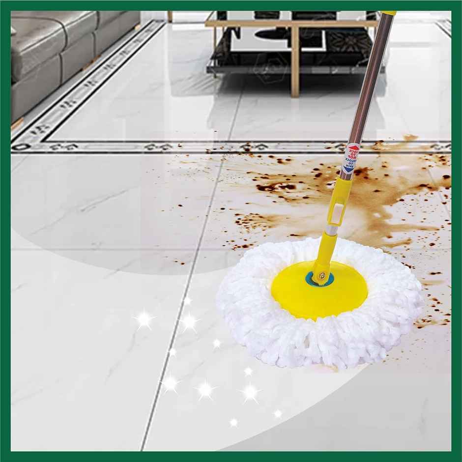 HIC Microfiber Spin Mop Set (60 cm Long Handle)