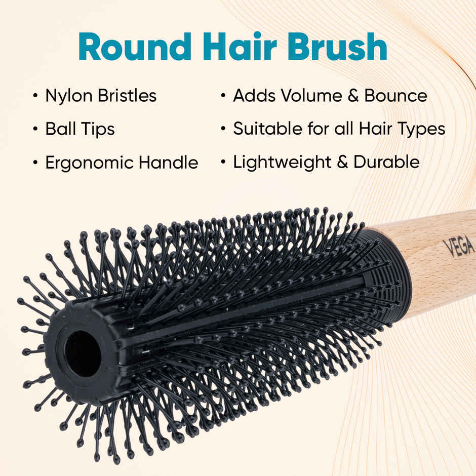 VEGA Round Hair Brush for Men and Women | Hair Volumizer Round Brush | E8-RB