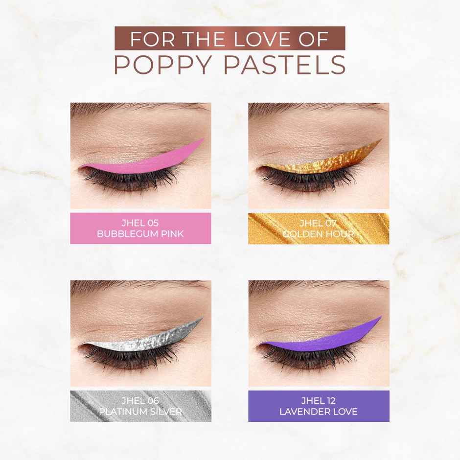 Just Herbs Pretty Pastels Eyeliner Set - Multicolored Shades | Waterproof & Smudge proof