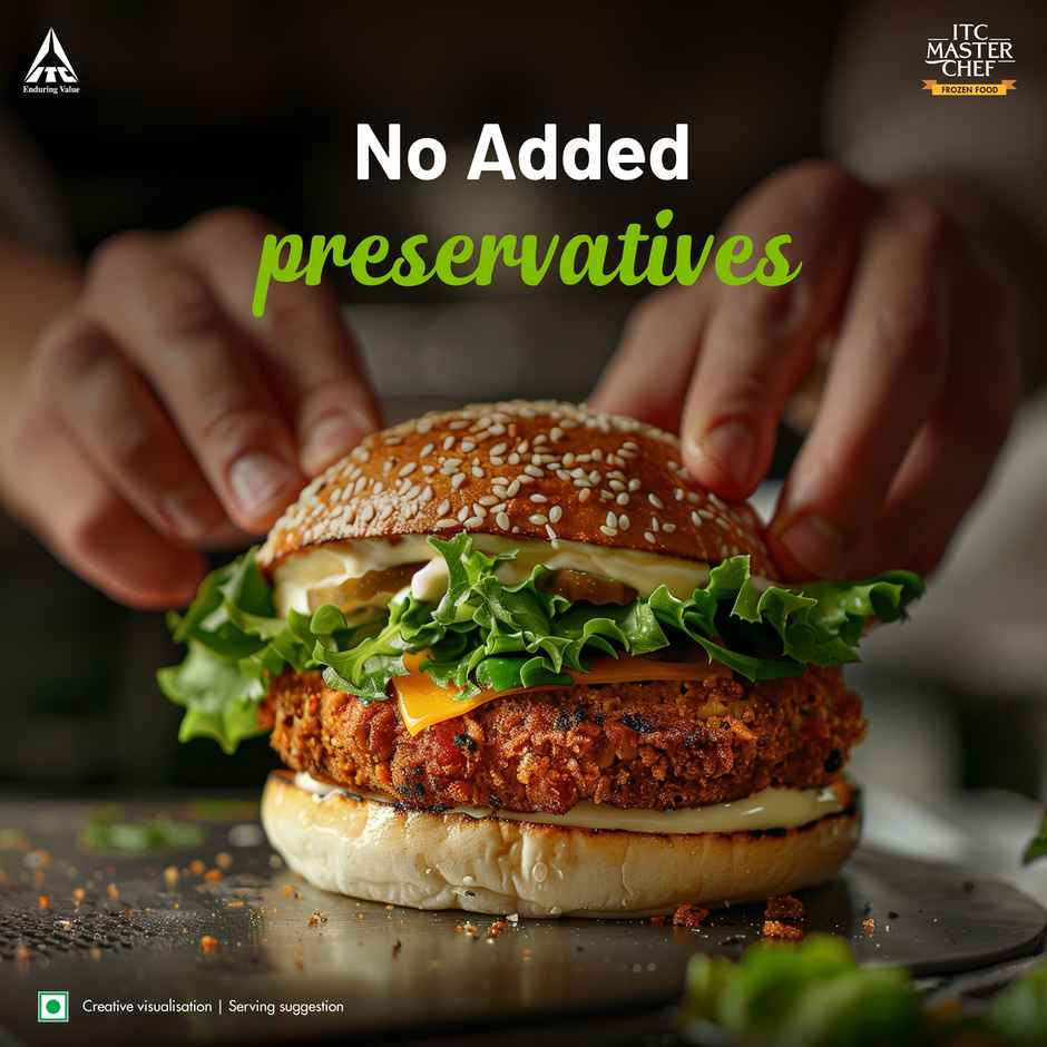 ITC Master Chef Veg Burger Patty | Loaded with Veggies | Crispy & Delicious | 8 pieces