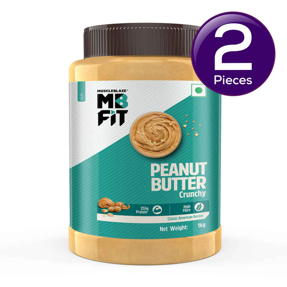 MuscleBlaze Classic Peanut Butter with Omega 3 & 6 (Crunchy) Combo