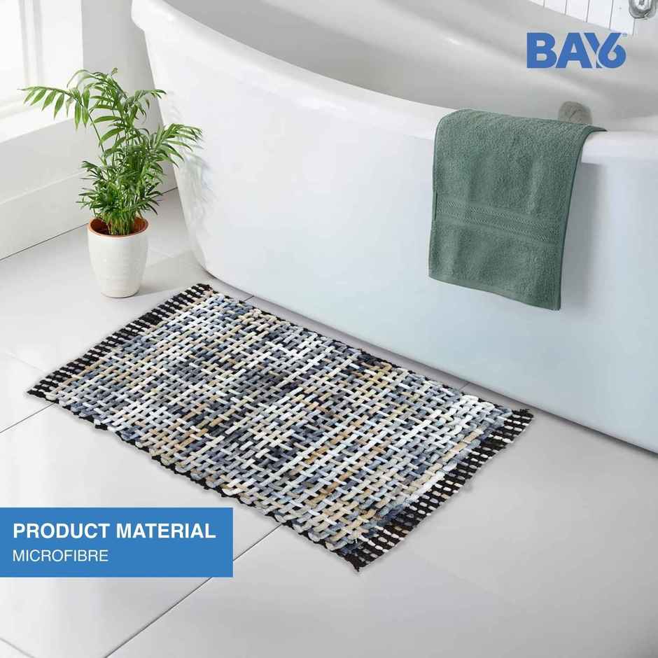 BAY6 Microfibre Weave Doormat - Grey 40 x 60 cm