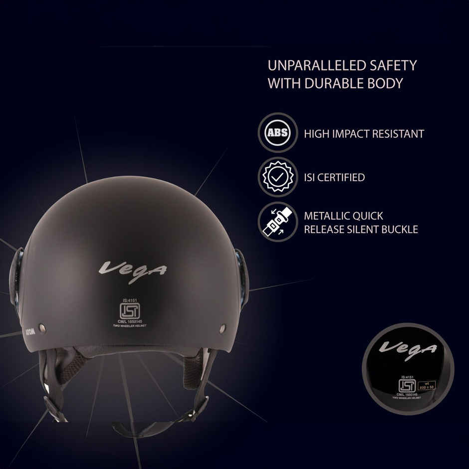 Vega Atom Dull Black Helmet-M