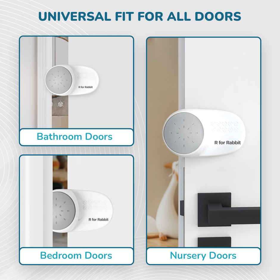 R for Rabbit Protector Plus Door Stopper Safety White SYPPDSW2 Feeding Nursing and Nursery