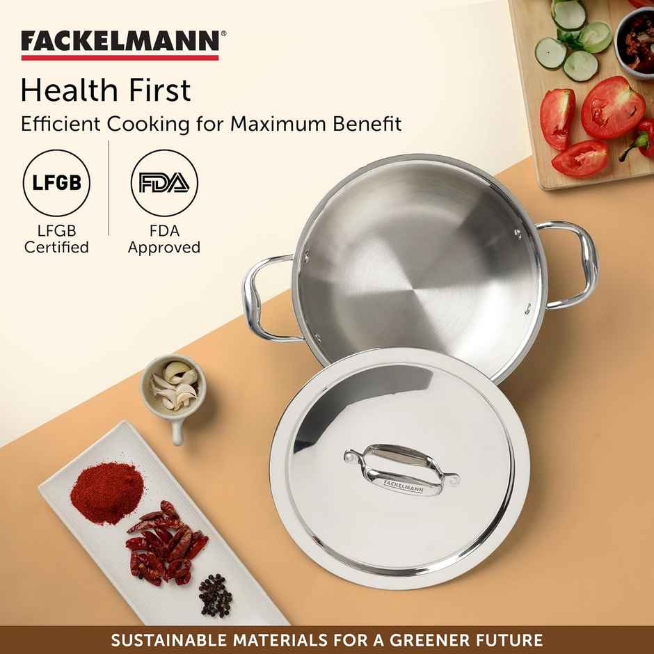 Fackelmann Triply Kadai w SS Lid 30 cm