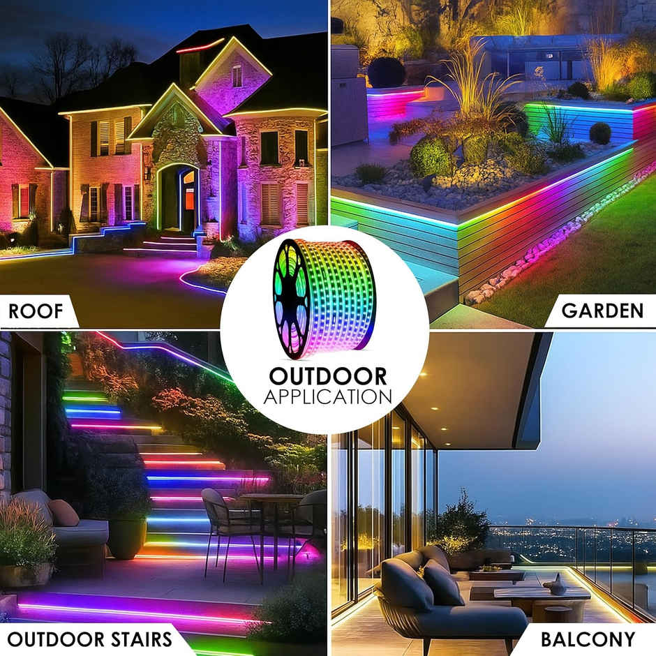 DesiDiya Multicolor LED Rope Light | Vibrant Decorative Lighting for Indoor & Outdoor Use | 10 m