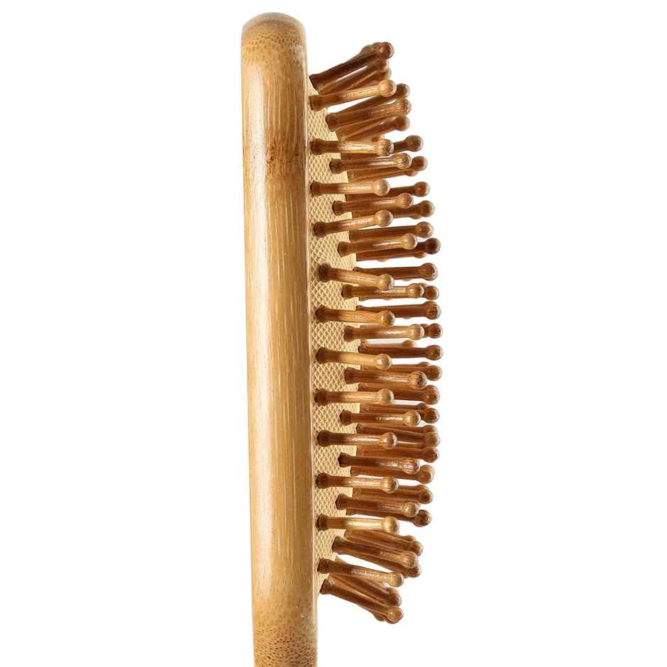 Bronson Professional Paddle Hair Brush Wooden With Bamboo Wood Bristles