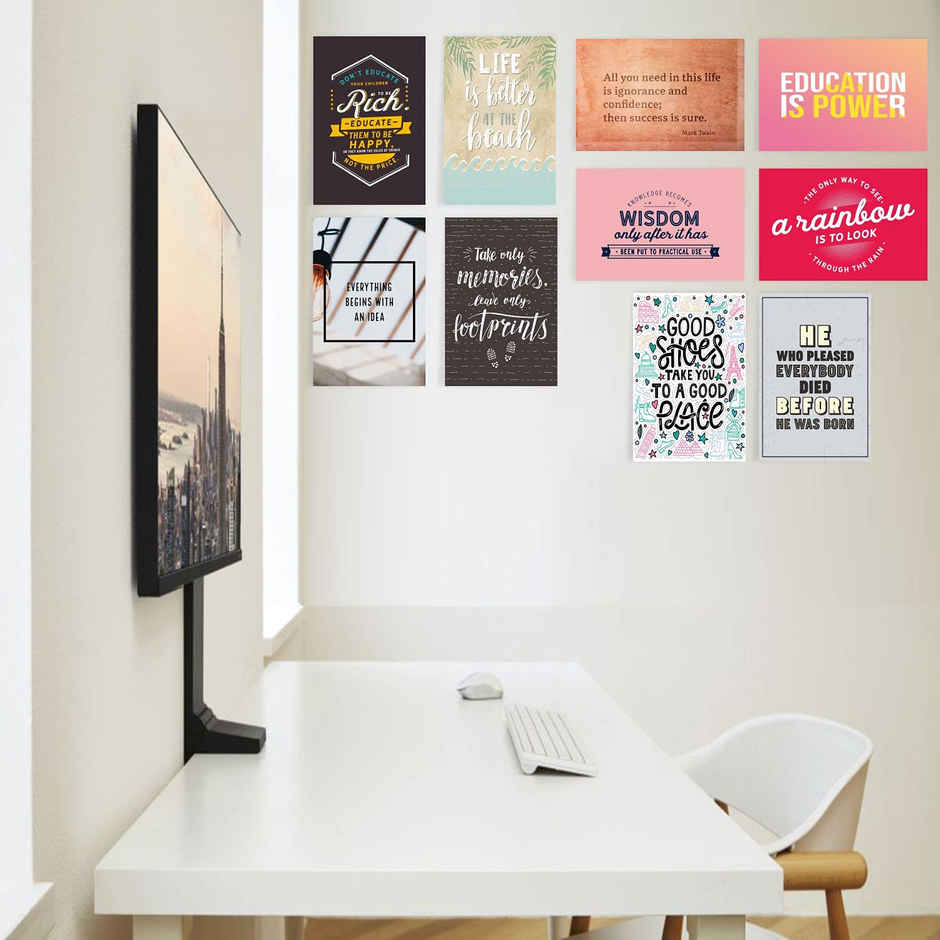 Paper Plane Design Wall Posters For Office Decor | Set of 10 | Size | 12 Inch x 18 Inch | D17