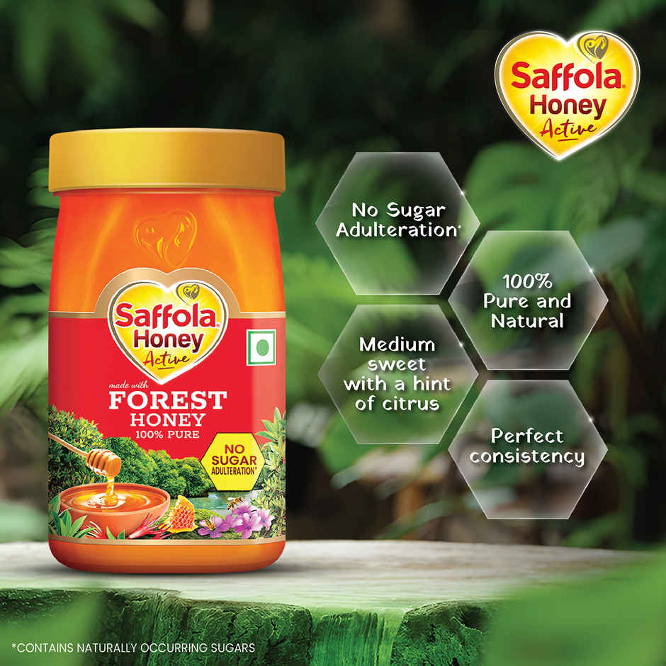 Saffola Honey Active | Made With Sundarban Forest Honey | Totally Pure Honey